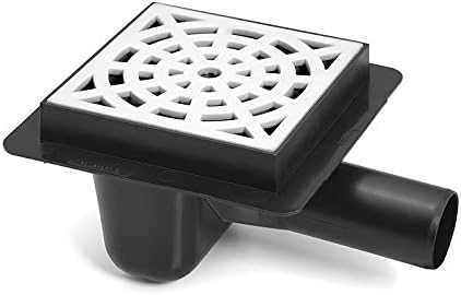 Sewerage Plastic Floor Ground Drain with White Round Pattern Grid 50mm Pipe Diameter