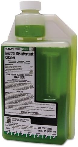 Franklin Cleaning Technology F377628 T.E.T #7 Neutral Disinfectant Cleaner, 64 Ounce (Pack of 4)