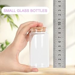 Miukada Small Glass Jars with Cork Lids 120