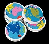 Globe Earth Erasers (48 Pcs) - Basic School Supplies & Erasers & Pencil Toppers