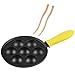 Upstreet Cast Iron Aebleskiver Pan Ideal for Mini Pancake Mold, Cake Pop Pan, and Takoyaki Maker for Danish Stuffed (Yellow)