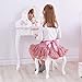 Fantasy Fields - Swan Lake Ballerina Wooden Vanity Table and Stool Set, Inspiring Hand Crafted & Hand Painted Details Non-Toxic, Lead Free Water-Based Paint , White/Pink