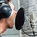 Pop Filter - Studio Double Round Shape Microphone Screen Pop Filter Double Layer Sound Shield Guard Windscreen