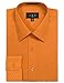 JD Apparel Mens Long Sleeve Regular Fit Solid Dress Shirt 18-18.5 N 34-35 S Orange,XX-Large