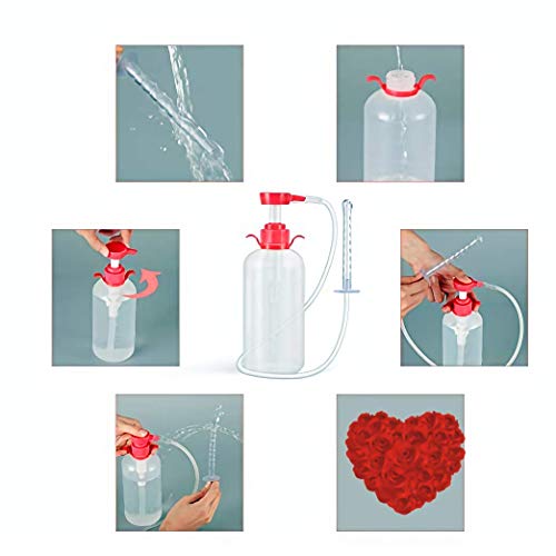 Douche for Women, Reusable 、Douche, 600ml Capacity with 3 Nozzles,100