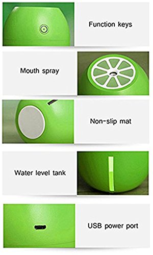 Cool Mist Mini Lemon Humidifier,BIOSTON Portable USB Ultrasonic Small Diffuser with Night Light and Auto Shut-off,Air Purifier for Office,Baby,Travel,Bedroom - Thumbnail 4