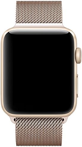 Fening Apple Watch Band 42mm, Milanese Loop Stainless Steel Mesh iWatch Band with Magnetic Lock for Apple Watch Series 3 Series 2 Series 1 Edition - Gold