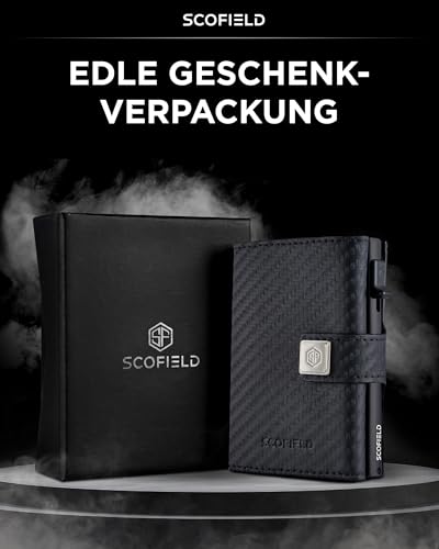 SF SCOFIELD Men's Wallet for 11-12 Cards RFID Protection Wallet Wallets for Men Smart Wallet Credit Card Holder Slim Wallet Card Holder Small