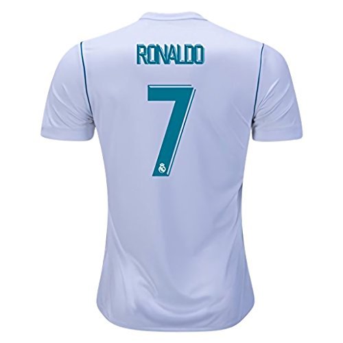 New Real Madrid Home Ronaldo #7 Season 17/18 Soccer Jersey Men's Color White Size L