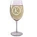 Personalized White or Red Wine Glass 14 Oz - Wedding Party Bridesmaid Mother's Day Housewarming Gifts - Custom Engraved Monogram Drinkware Glassware Barware Etched for Free
