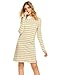 BEAUTYTALK Women's Casual Long Sleeve Striped Loose Tunic T-Shirt Dress