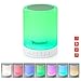 Smart Dimmable Table Night Light, Pococina Warm White LED Bedside Lamp with Touch Sensor and Color Changing Mode Bluetooth Speaker for Kids