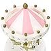 Soledi New Vintage Pink Wooden Merry-Go-Round Carousel Classic Music Box Kids Children Girls Christmas Birthday Wedding Gift Toy