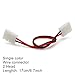 LightingWill 10pcs Pack Strip to Strip with Wire Solderless Snap Down 2Conductor LED Strip Connector for 10mm Wide 5050 5630 Single Color Flex LED Strips