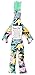 Dammit Doll - Classic Dammit Doll - Neon Xenon - Neon Palms on Black, Seafoam Green Hair - Stress Relief, Gag Gift