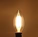 JCKing (Pack of 10 AC 110V-130V 6W E14 Dimmable LED Filament Bulbs Candle tip LED Light Bulb, LED Vintage Antique Chandelier Light Warm White 2700K
