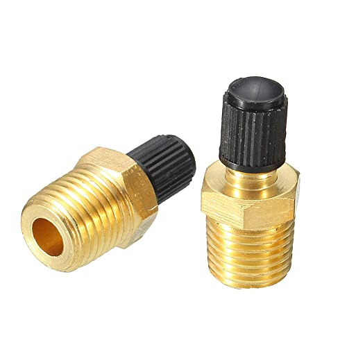 Air Compressor Valve,Automobile Pneumatic Valve Core with Sealing Caps for Air Compressor Tank Filling(1/4 NPT)