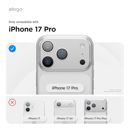 elago Funda Magnética Híbrida Transparente para iPhone 17 Pro 6,3'' - Compatible con MagSafe, Tecnología PC+TPU, Cristal Claro, Funda Protectora Antigolpes, Perfil Delgado (Clear)