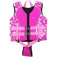 Zeraty Kids Swimming Vest Life Jackets Swimming Aid for Toddlers Learn-to-Swim Age 1-9 Years/22-77 lbs/Pink