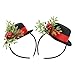 Butterfly Craze Mini Top Hat Headband for Girls & Women, Kids & Adults - Mistletoe Fascinator Party Hat to Top Off Halloween, Birthday & Christmas Frosty Snowman Costume, One Size Fits All (Set of 2)