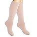 Cotton Compression Socks for Women. Graduated Stockings for Travel, Flying, Pregnancy, Nurses, Maternity, Varicose Veins, Calf Support. 15-20 mmHg Medical Circulation Hose. Knee High 1 Pair