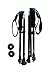 York Nordic Ultralight Folding Walking Poles - Travel Ready - with Rubber Feet, Baskets, and Bag (Trek Grips - Over 5'7