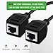 RJ45 Network 1 to 2 Port Ethernet Adapter Splitter, RJ45 Male 1 to 2 Female LAN Ethernet Splitter Adapter Cable Compatible with Cat5, Cat5e, Cat6, Cat7 (Black)