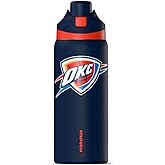 Hydrapeak x NBA Officially Licensed Oklahoma City Thunder Oasis 32 oz Water Bottle with Chug Lid Push Button, Stainless Steel Water Bottle No Straw, 32 oz Insulated Water Bottle