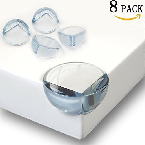 POMGOO Baby Proofing Safety Corner Protector ( 8 Pack ) - Baby Safety Corner Guards, High Resistant Adhesive Gel Protectors, Anti-Collision Clear Sharp Edge Guard for Tables, Beds and Furnitures