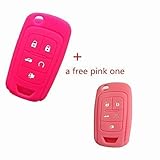2pcs Silicone Fob Skin Key Cover Holder Key Jacket Key Protector Fob Remote for Chevrolet Camaro Cruze Volt Equinox Spark Malibu Sonic Flip Remote Key Case Shell 5 BTN BK