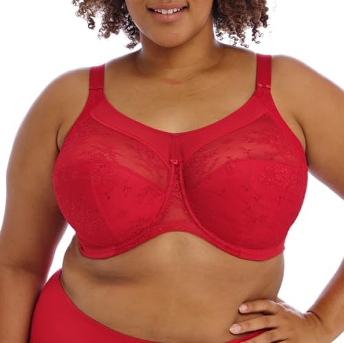 GODDESS Women's Keira Underwire Full Cup Banded Bra Crimson at