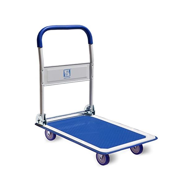 Push Cart Dolly by Wellmax, Moving Platform Hand Truck, Foldable for Easy Storage and 360 Degree Swivel Wheels with…