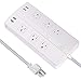 Etekcity 6-Outlet Surge Protector Power Strip with 4 USB Charging Ports, 5610 Joules, 6 Ft Long Cord & Mounting Holes, 750℃ Flame-Retardant, FCC Certified, ETL Listed, White
