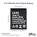 3Pcs 3.7V Rechargeable Li-ion Polymer Battery for Smart Watch DZ09 QW09 W8