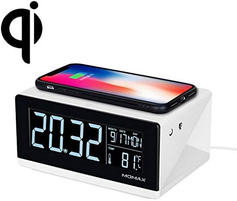 FANYAO Wireless Charger Momax 10W Qi Standard Three Modes Fast Charging Wireless Charger Multi-Functional LCD Alarm Clock for iPhone Xs Max / 8 Plus/XR/Android