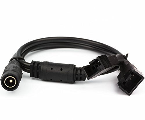 DC Power Supply Plug to 2 x 3/4-Pin PC Fan Power Adapter Y Splitter Cable