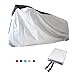 Top-spring Waterproof Bike Bicycle Cover, Outdoor Storage Covers Mountain, Road Bikes, City Bike, Beach Cruiser Bike (Silver, L)