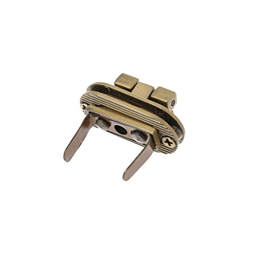 Misright 10 Sets Metal Purse Handbag Twist Turn Lock DIY Handbag Shoulder Bag Purse Hardware Accessories (BZ)