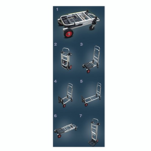 FKDECHE Seven-in-one Multi-Function Shopping Cart Trolley Ladder Load 200kg Aluminum Alloy Frame - Thumbnail 3