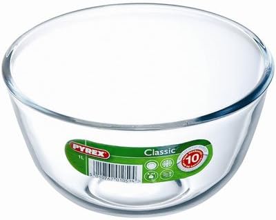 Pyrex Mixing Glass Bowl, 1.0L 179B000, Transparent, 1L