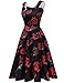 DRESSTELLS Women's Bridesmaid Vintage Tea Dress V-Neck Prom Party Swing Cocktail Dress