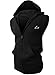 PAIZH Men's Sleeveless Workout Hoodie Zip-up Vests Gym Bodybuilding Lifting Tank Tops(L,Black)