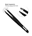 Slant Tweezer-Pointed Tweezers 2 Pack Set Stainless Steel-Eyebrow,Ingrown Hair,Splinter Removal