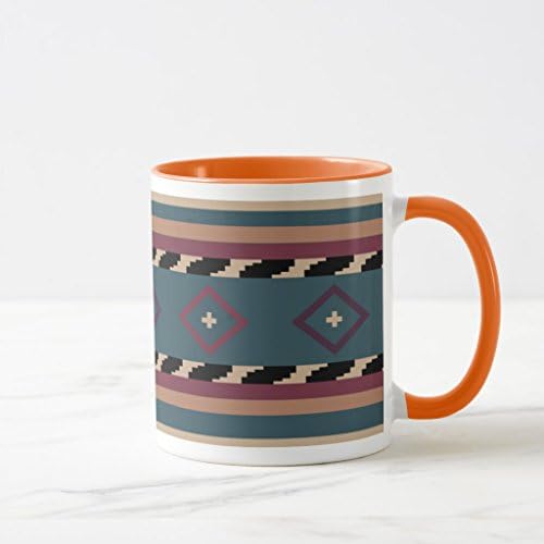 Zazzle Cherokee Inspired Design Mug, Orange Combo Mug 11 oz