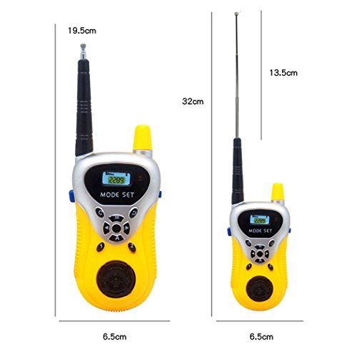 Kanzd 2Pcs Kids Electronic Toys Wireless Walkie Talkie Portable Two-Way Radio Gifts for Boys Girls (C)