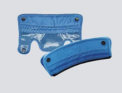 3 Pieces Washable Snap On Hard Hat Sweatband Liner/Sweat Absorber (3pcs, Blue)