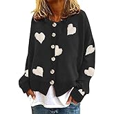 utcoco Women's Oversized Cropped Cardigan Sweaters Vintage Artistic Floral Print Cable Knit Sweater Outwear