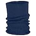 100% Merino Wool - Midweight Neck Gaiter - Skiing Neck Warmer - Winter Face Mask - Multipurpose Headwear - Navy Blue - Moisture Wicking Neck Wear