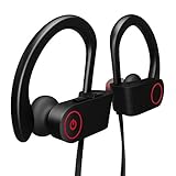 Artlink Wireless Headphones, Wireless Sports Earphones w/Mic IPX7 Waterproof, HD Stereo Sweatproof Earbuds for Gym Running, 7-9 Hrs Playback Noise Cancelling Headsets - Black