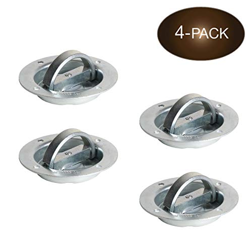 4 Heavy Duty DRing TieDown Anchor Extra Large Rotating RecessedPan